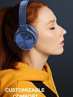 Mixcder E9 PRO aptX LL słuchawki bezprzewodowe Bluetooth aktywne słuchawki z redukcją szumów USB szybki ładowanie z mikrofonem niebieskie zestawy słuchawkowe 6